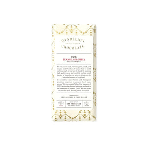 Dandelion Tumaco, Colombia Chocolate 70%